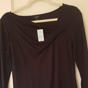 Ann Taylor Women's Black Asymetrical  Top Petite  small
